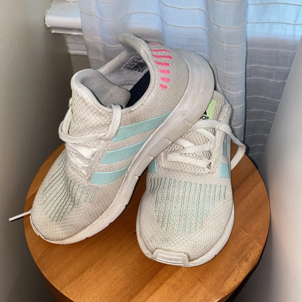Adidas Swift 13K White and Aqua - Picture 3 of 6